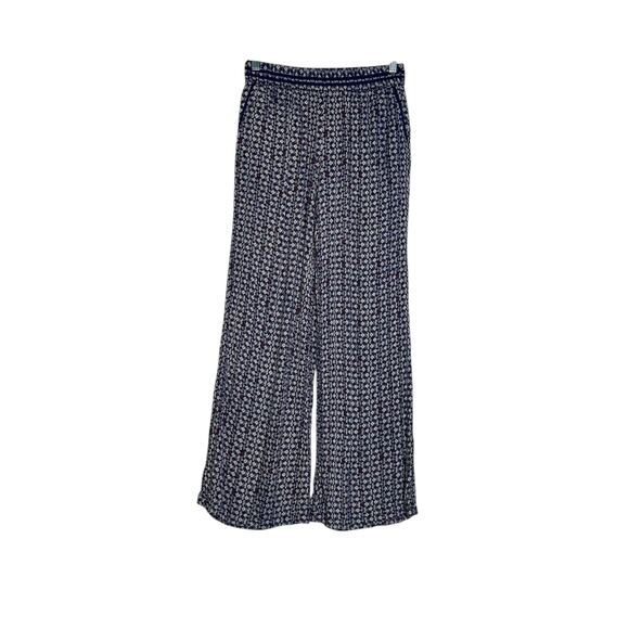 Hei Hei blue white floral boho wide legs pants size XSP - Picture 7 of 10